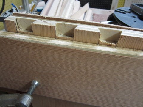 finishing up the dovetail coves