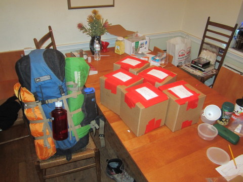 supplies in boxes