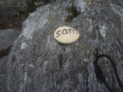 A samstone I left at the northern terminus