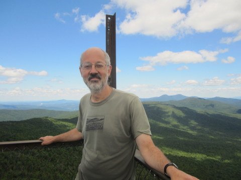 on Belividere Mtn, atop its scary fire tower